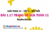Bài 1.17 SGK Toán 11 tập 1 Kết nối tri thức